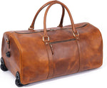 Vistara Lane Tan Leather Trolley Martin Bag